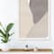 Neutral Modern Abstract 20" x 30" White Framed Print Under Plexiglass